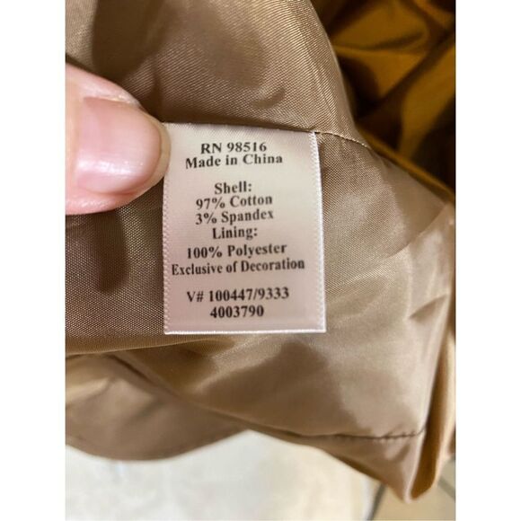 Coldwater Creek Tan 3/4 Sleeve Jacket Size 12 - Picture 4 of 4